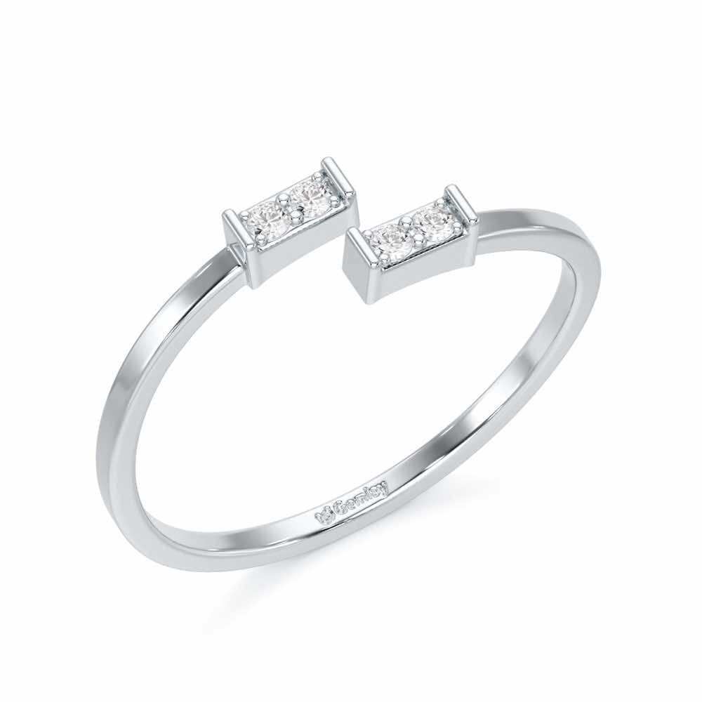 Whisper Thin Silver Ring - White Gold - Image 1