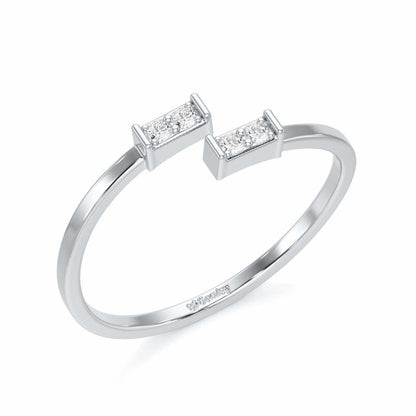 Whisper Thin Silver Ring - White Gold - Image 1