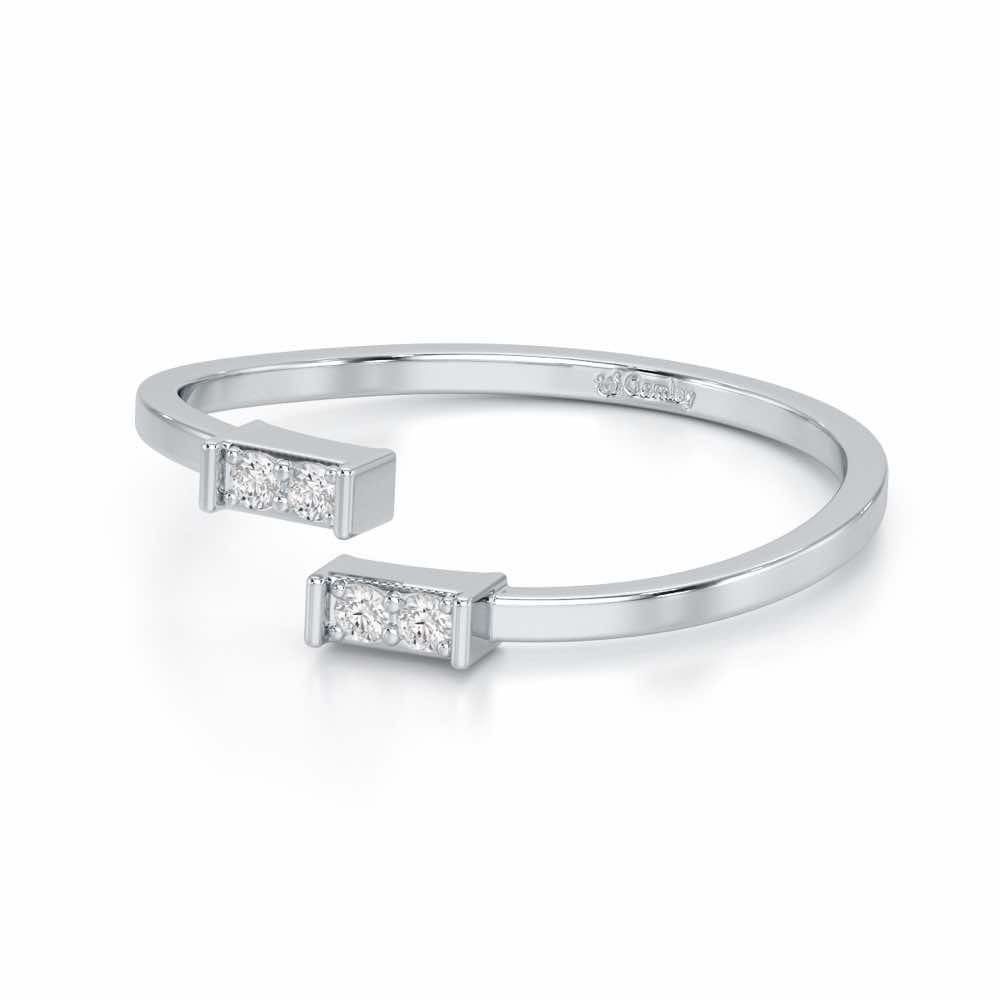 Whisper Thin Silver Ring - White Gold - Image 2
