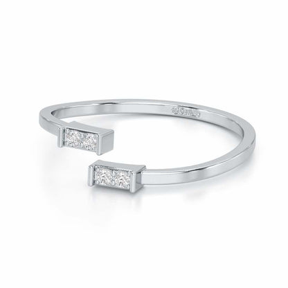 Whisper Thin Silver Ring - White Gold - Image 2