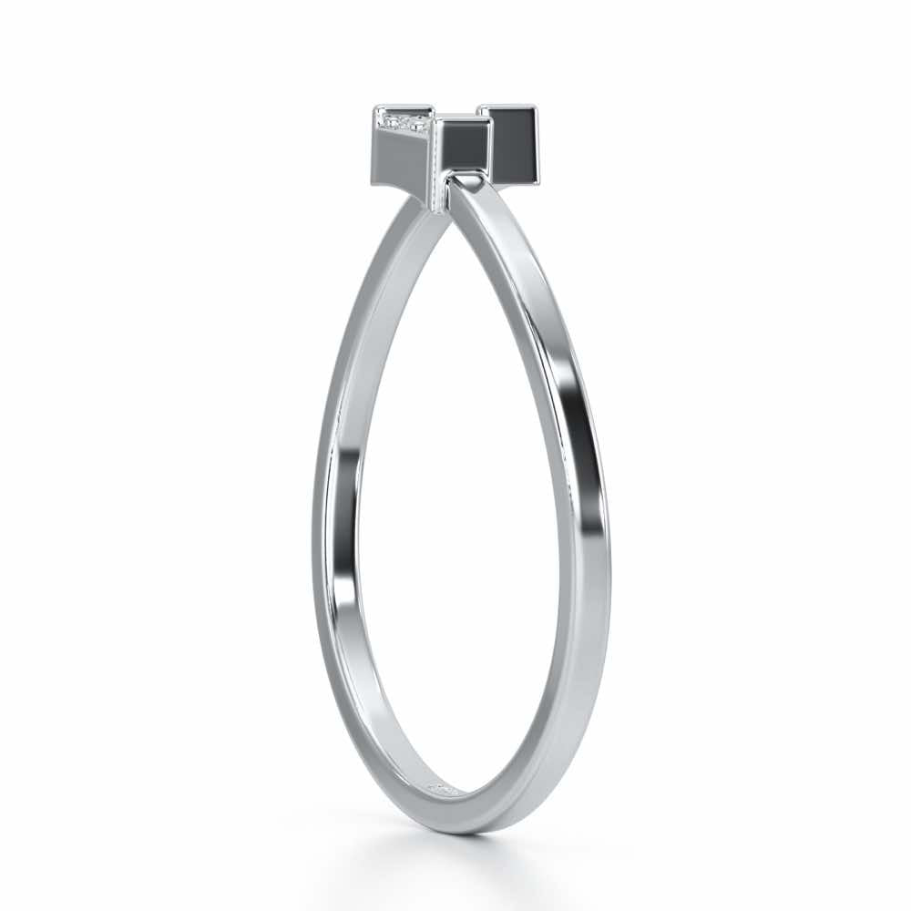 Whisper Thin Silver Ring - White Gold - Image 3
