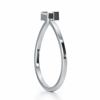 Whisper Thin Silver Ring - White Gold - Image 3