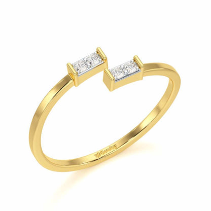 Whisper Thin Silver Ring - Yellow Gold - Image 1