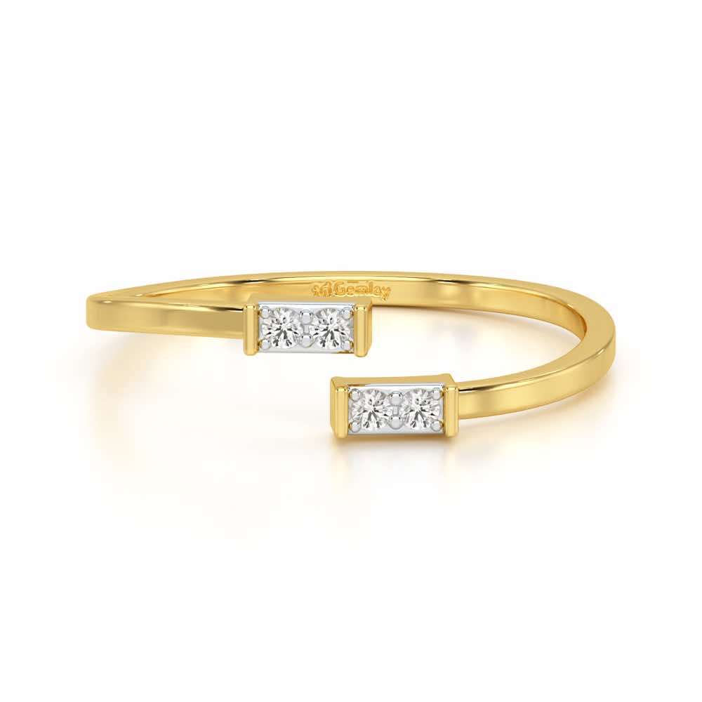 Whisper Thin Silver Ring - Yellow Gold - Image 4
