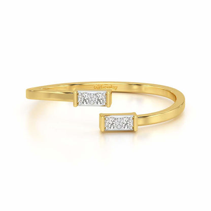 Whisper Thin Silver Ring - Yellow Gold - Image 4