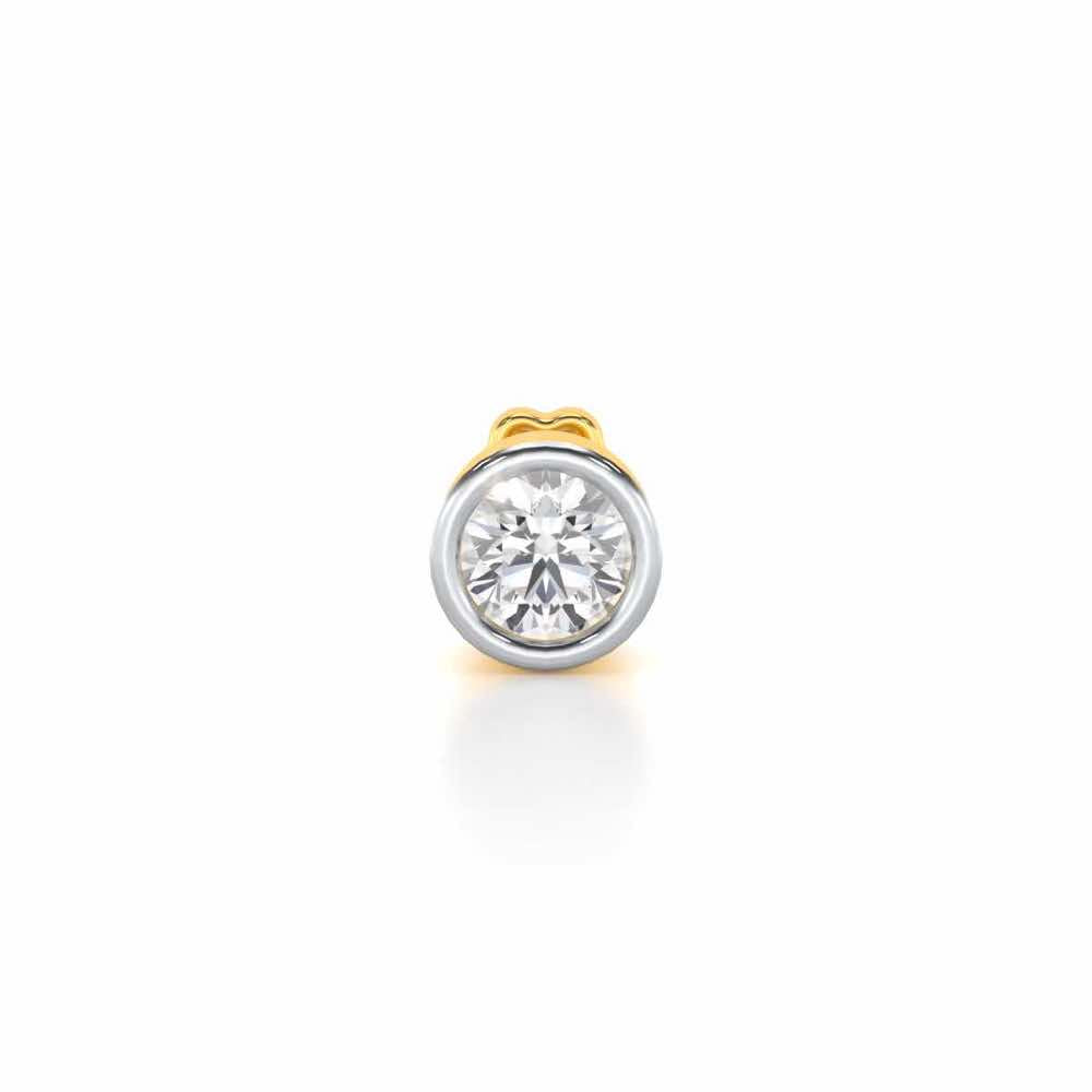Whispering Brilliance Silver Nosepin - Yellow Gold - Image 1
