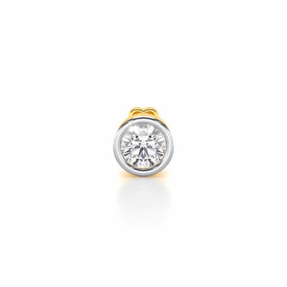 Whispering Brilliance Silver Nosepin - Yellow Gold - Image 1