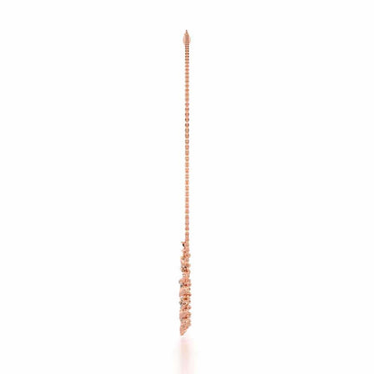 Whispering Leaves Silver Necklace - Rose Gold - Image 4