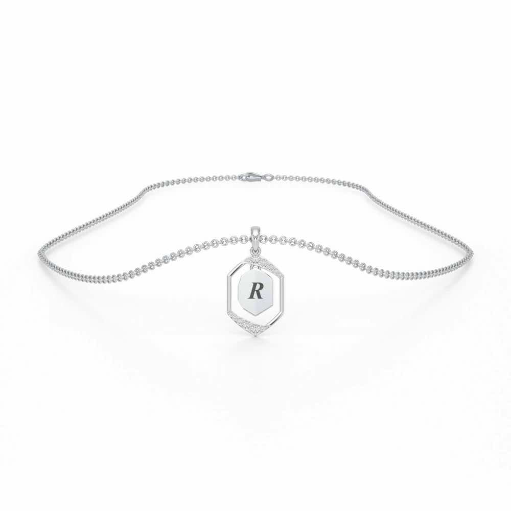 Whispers Silver Pendant_ - White Gold - Image 3