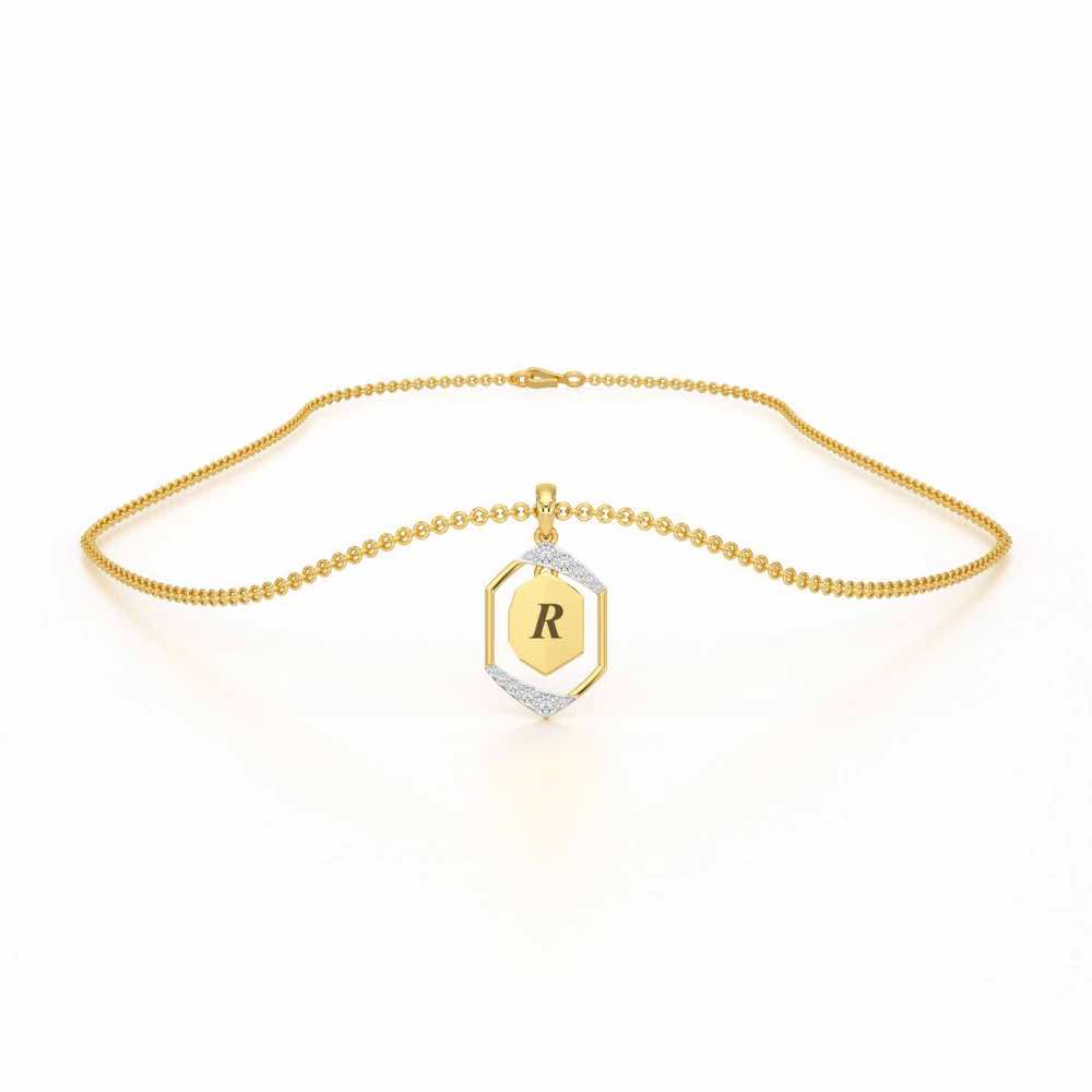 Whispers Silver Pendant_ - Yellow Gold - Image 3