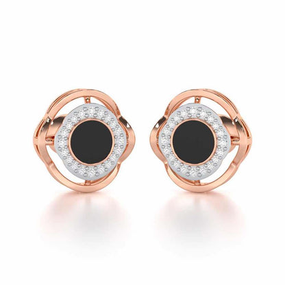 White Beauty Silver Earrings - Rose Gold - Image 1