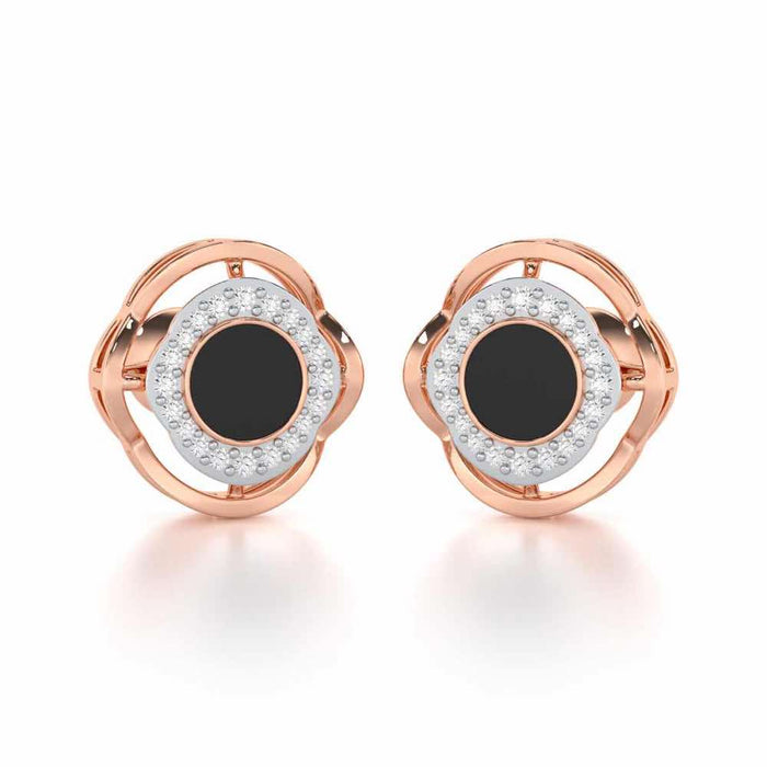 White Beauty Silver Earrings - Rose Gold - Image 1