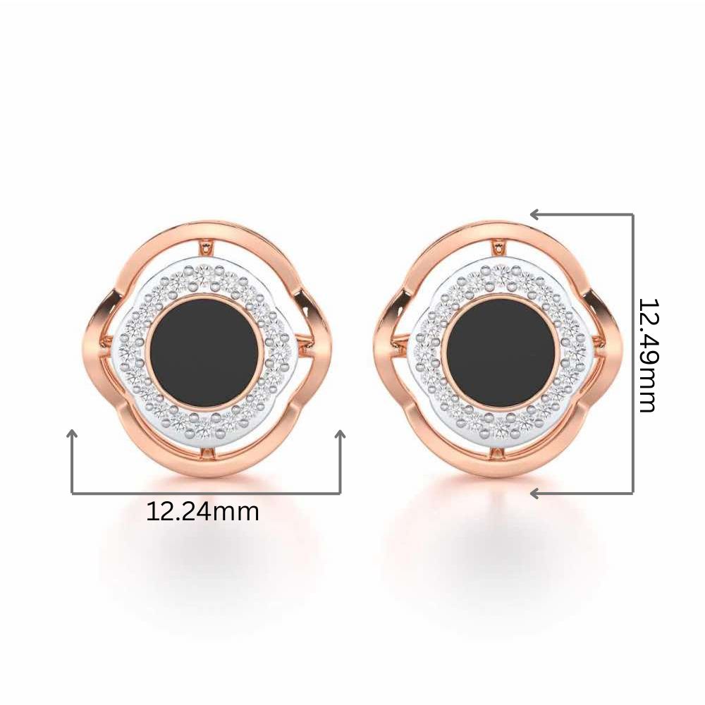 White Beauty Silver Earrings - Rose Gold - Image 2