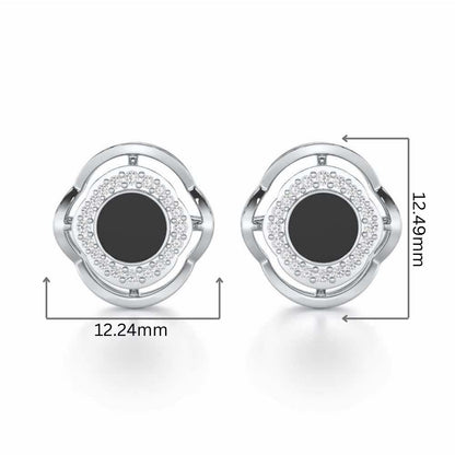 White Beauty Silver Earrings - White Gold - Image 2