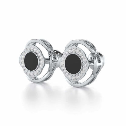 White Beauty Silver Earrings - White Gold - Image 3
