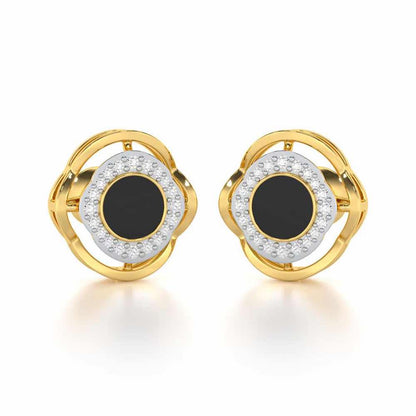 White Beauty Silver Earrings - Yellow Gold - Image 1