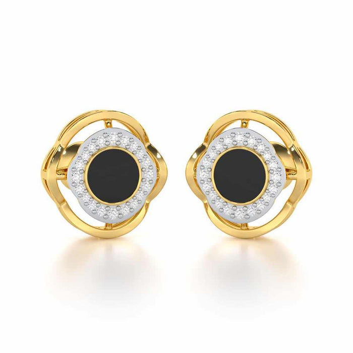 White Beauty Silver Earrings - Yellow Gold - Image 1