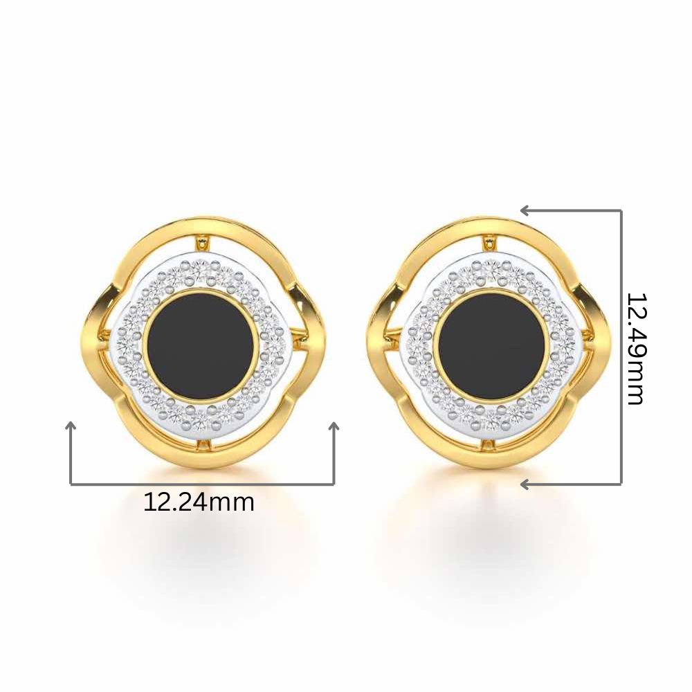 White Beauty Silver Earrings - Yellow Gold - Image 2