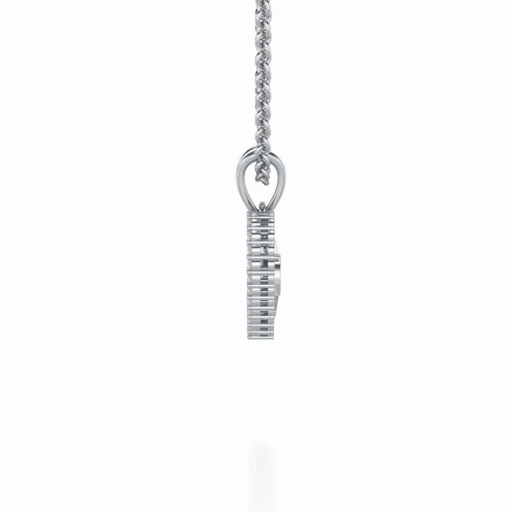 Whole Heart Silver Pendant - White Gold - Image 3