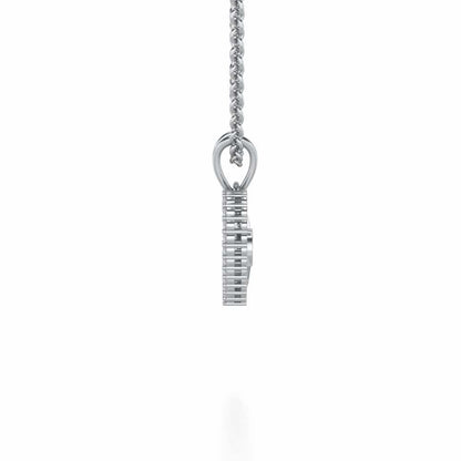 Whole Heart Silver Pendant - White Gold - Image 3