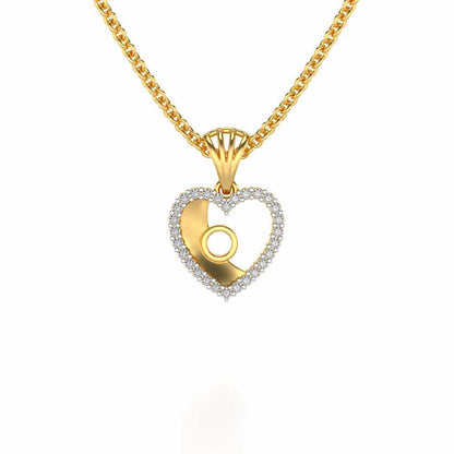 Whole Heart Silver Pendant - Yellow Gold - Image 1