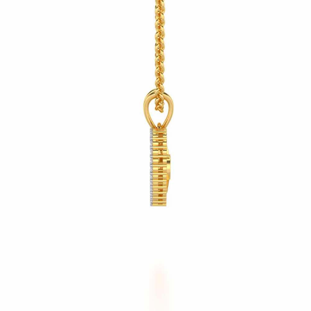 Whole Heart Silver Pendant - Yellow Gold - Image 3