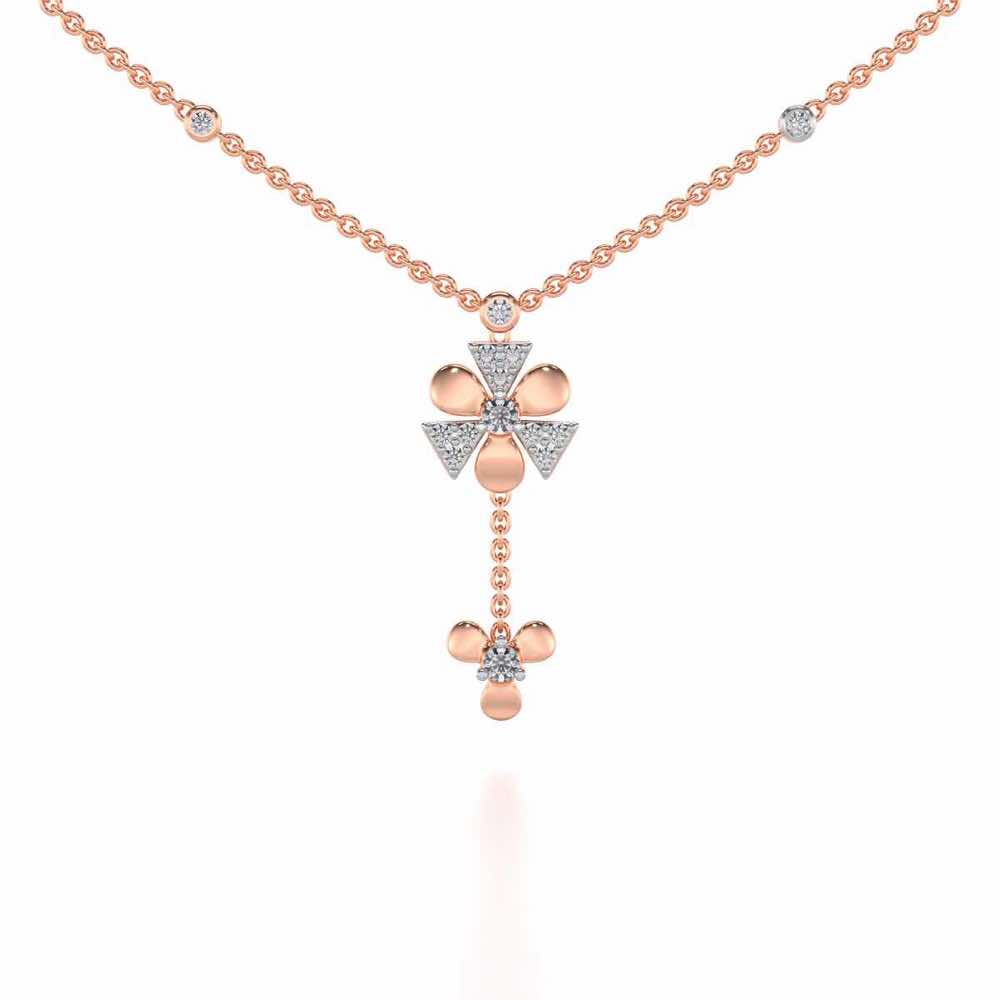 Windmill Silver Necklace - Rose Gold - Image 1