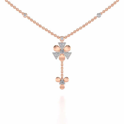 Windmill Silver Necklace - Rose Gold - Image 1