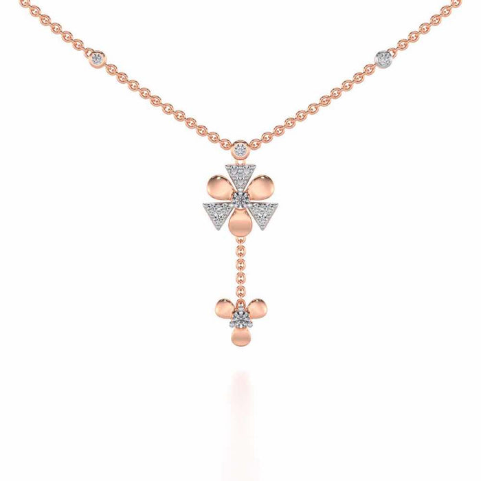 Windmill Silver Necklace - Rose Gold - Image 1