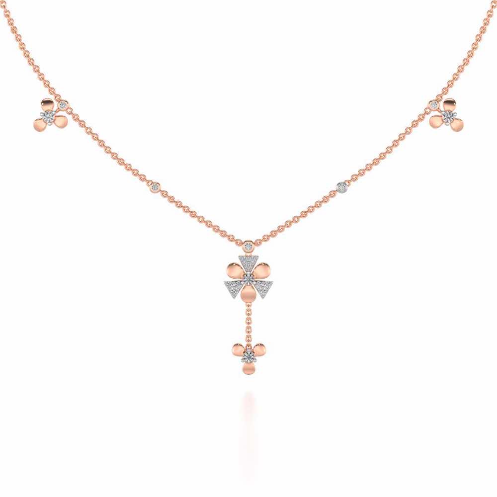 Windmill Silver Necklace - Rose Gold - Image 2