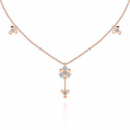 Windmill Silver Necklace - Rose Gold - Image 2