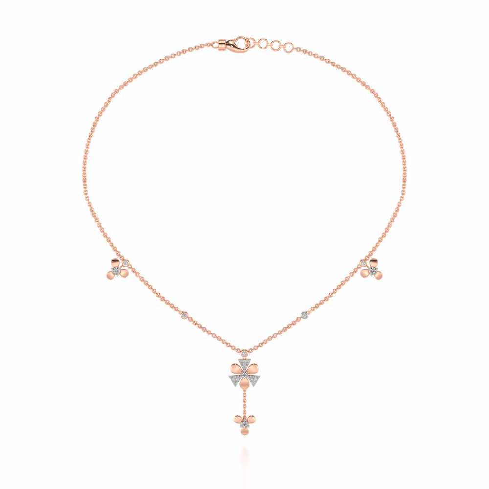 Windmill Silver Necklace - Rose Gold - Image 3