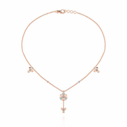 Windmill Silver Necklace - Rose Gold - Image 3