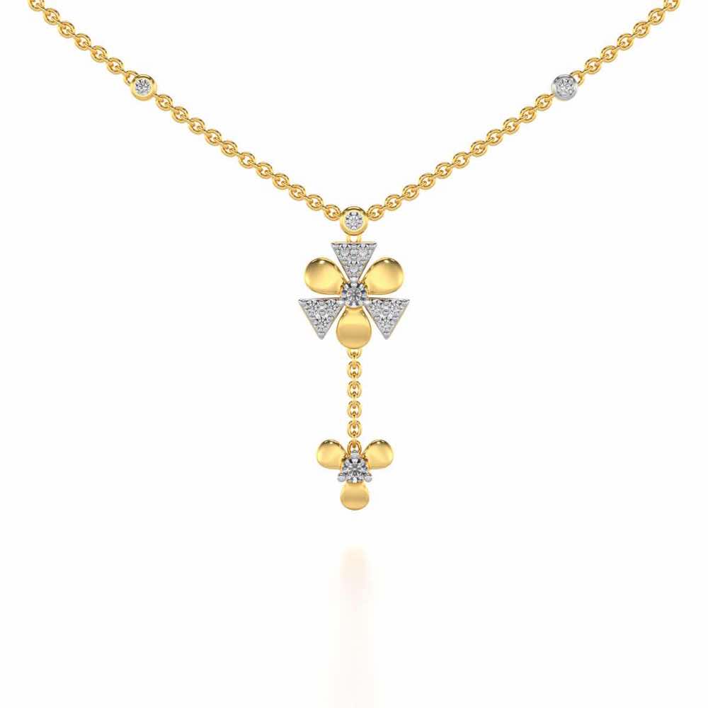 Windmill Silver Necklace - Yellow Gold - Image 1