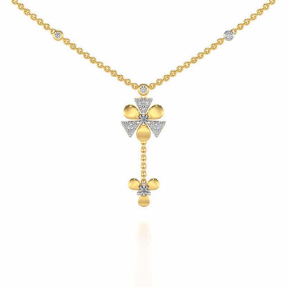 Windmill Silver Necklace - Yellow Gold - Image 1