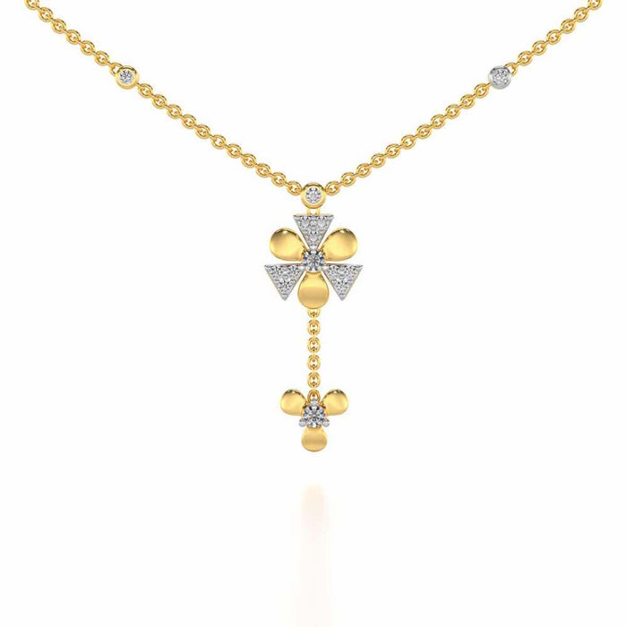 Windmill Silver Necklace - Yellow Gold - Image 1