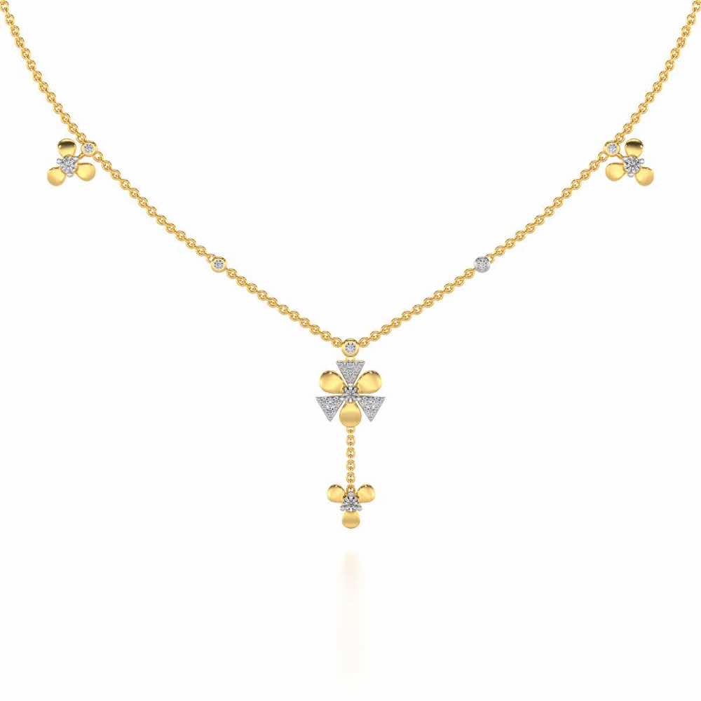 Windmill Silver Necklace - Yellow Gold - Image 2