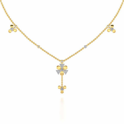 Windmill Silver Necklace - Yellow Gold - Image 2