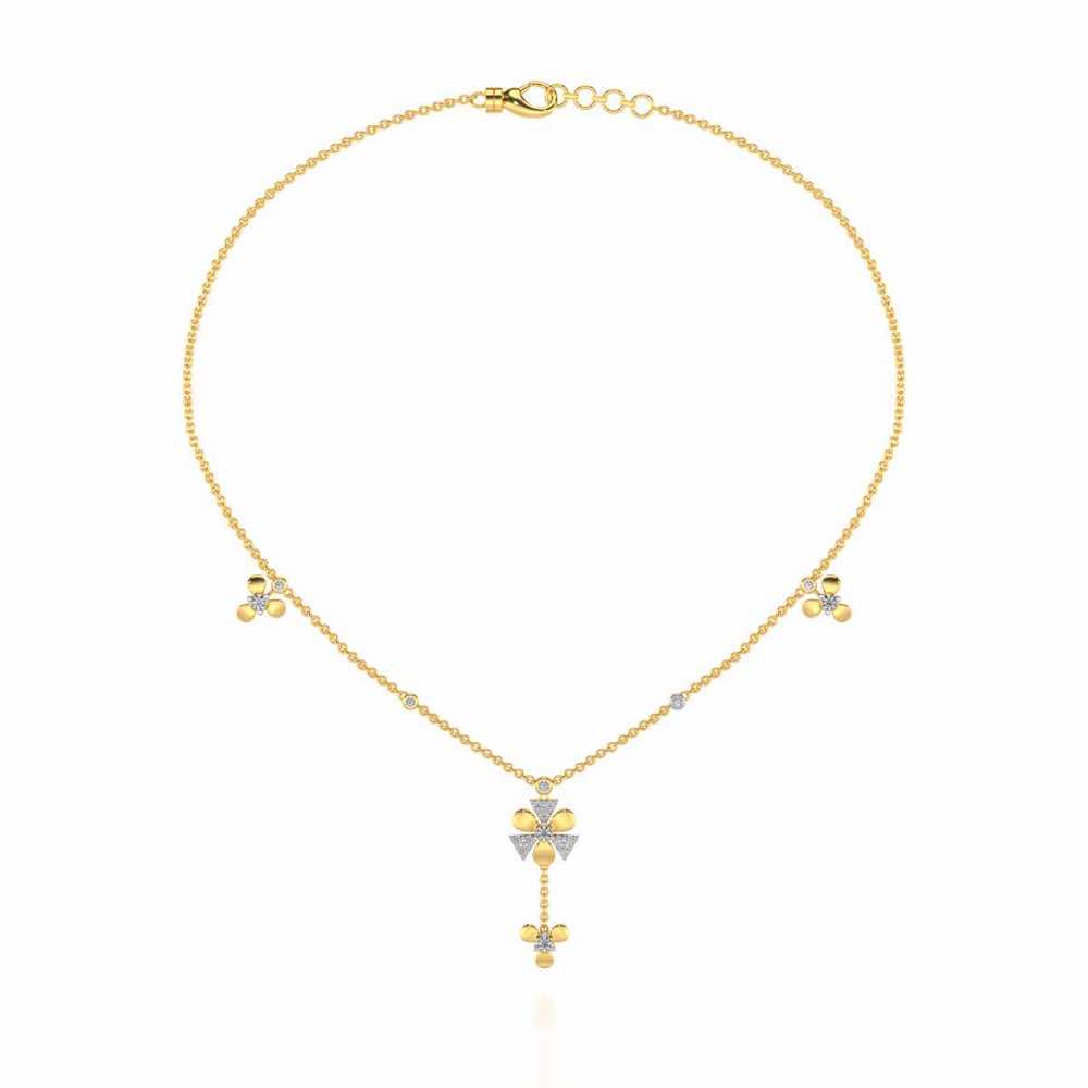 Windmill Silver Necklace - Yellow Gold - Image 3