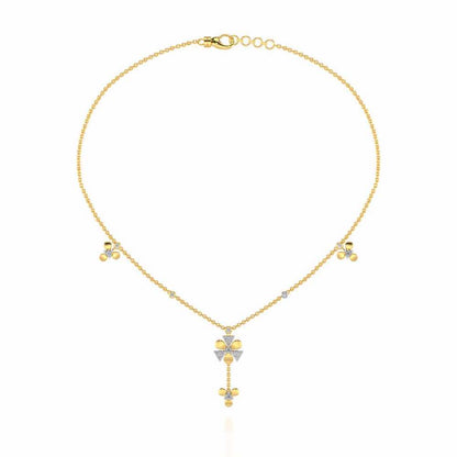 Windmill Silver Necklace - Yellow Gold - Image 3