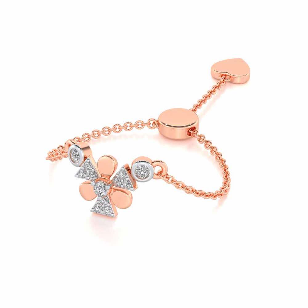 Windmill Silver Ring - Rose Gold - Image 2