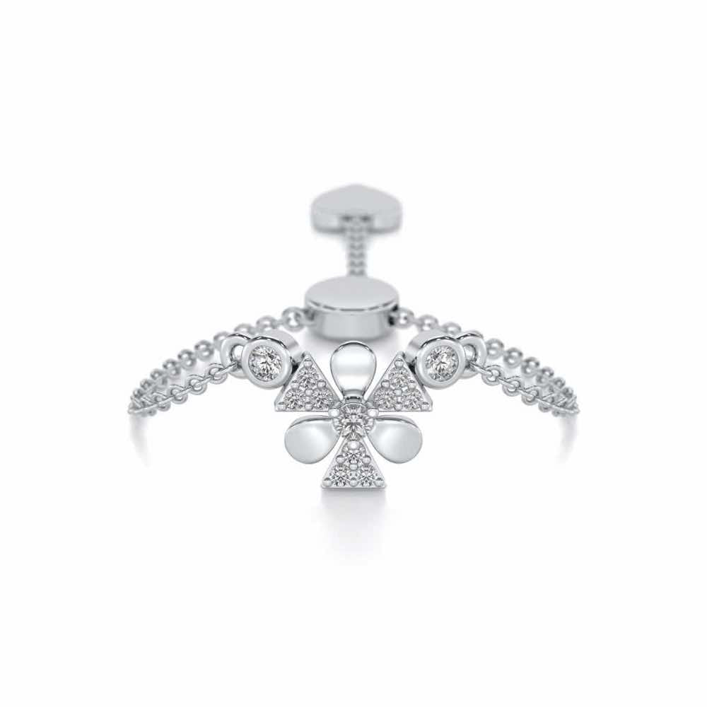 Windmill Silver Ring - White Gold - Image 1