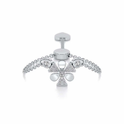 Windmill Silver Ring - White Gold - Image 1