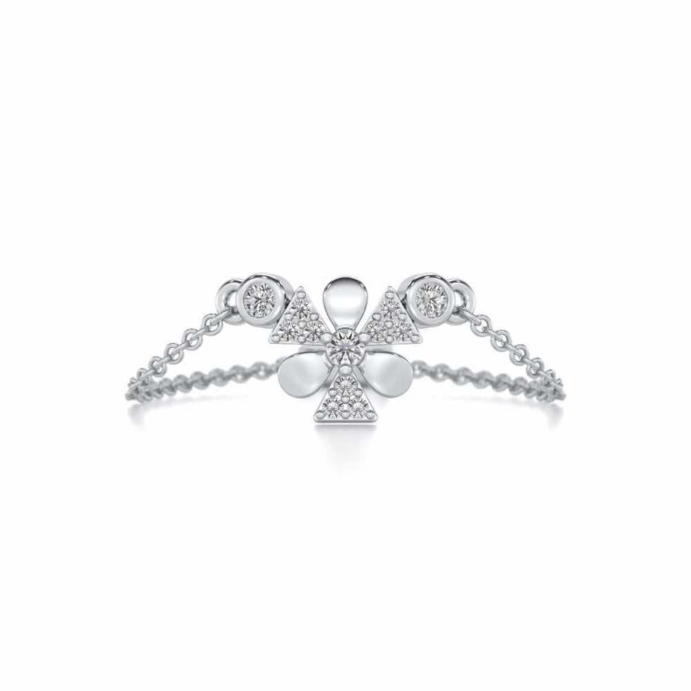 Windmill Silver Ring - White Gold - Image 5