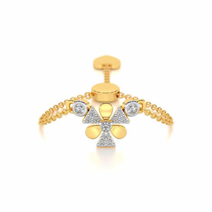 Windmill Silver Ring - Yellow Gold - Image 1