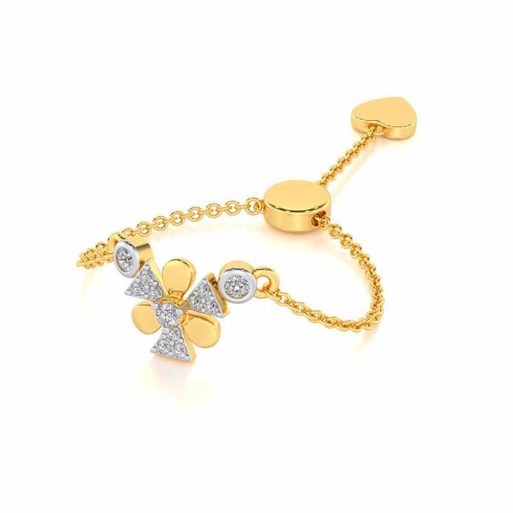 Windmill Silver Ring - Yellow Gold - Image 2