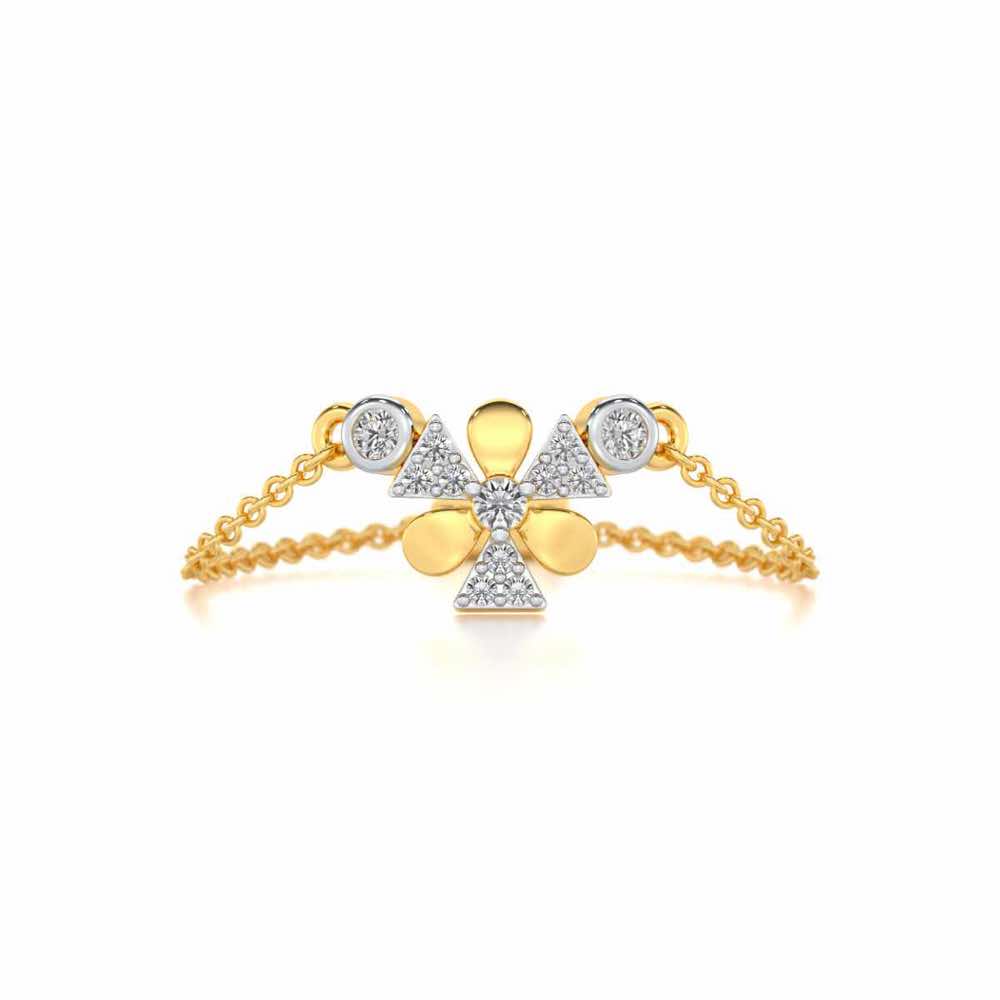Windmill Silver Ring - Yellow Gold - Image 5