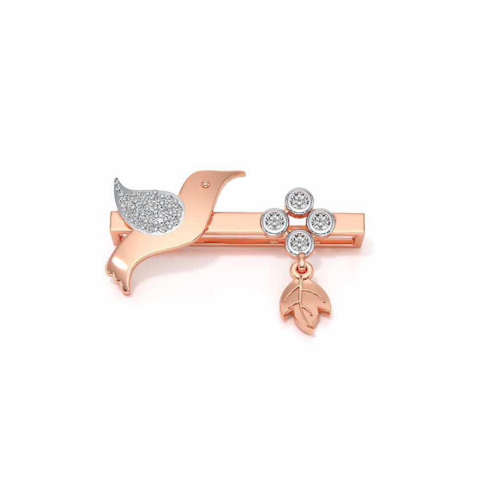 Wing Leaf Silver Watch Band - Rose Gold - Image 2