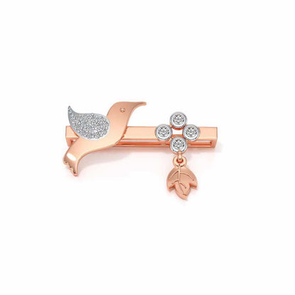 Wing Leaf Silver Watch Band - Rose Gold - Image 2