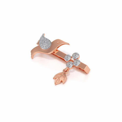Wing Leaf Silver Watch Band - Rose Gold - Image 3